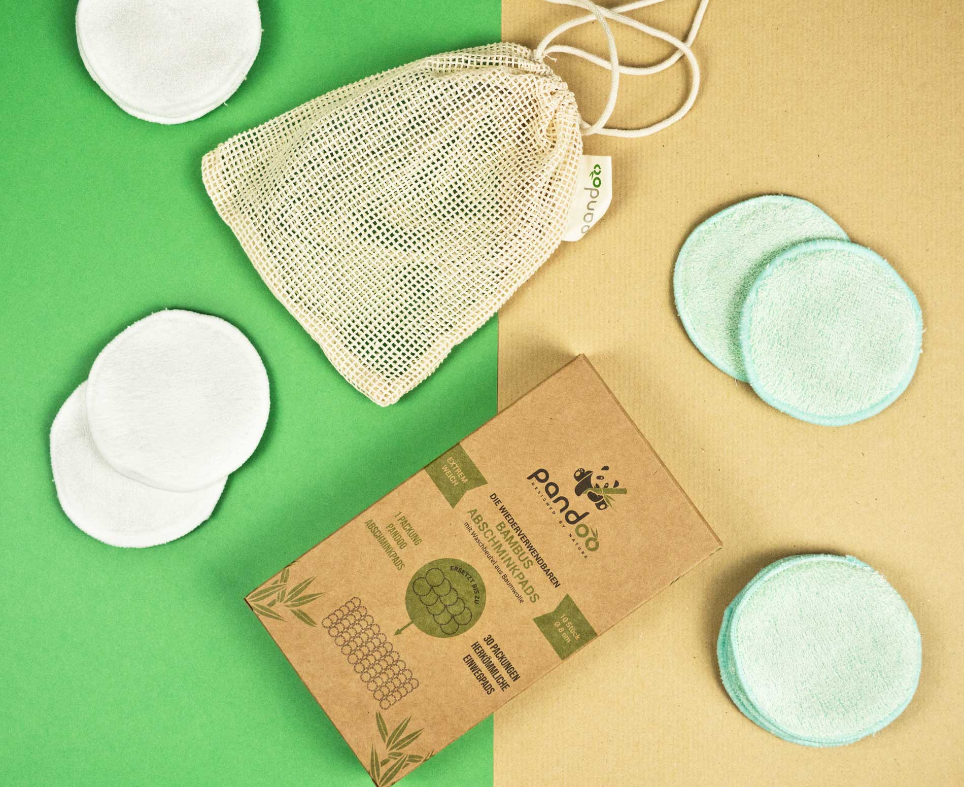 Abschminkpads aus Bambus, wiederverwendbare Abschminkpads, weniger Abfall beim Abschminken, Zero Waste, umweltfreundliche Abschminkpads, Abschminken leicht gemacht, nachhaltige Abschminkpads, Zero Waste im Badezimmer