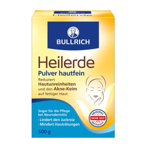 Heilerde Maske selber machen mit Heilerde Pulver hautfein von Bullrich