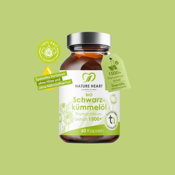 Entdecke Schwarzkümmelöl Wirkung für die Gesundheit, Haut & mehr. Inkl. Erfahrungsbericht & 10 % Rabatt mit Code ELISAZUNDER10 bei Nature Heart!